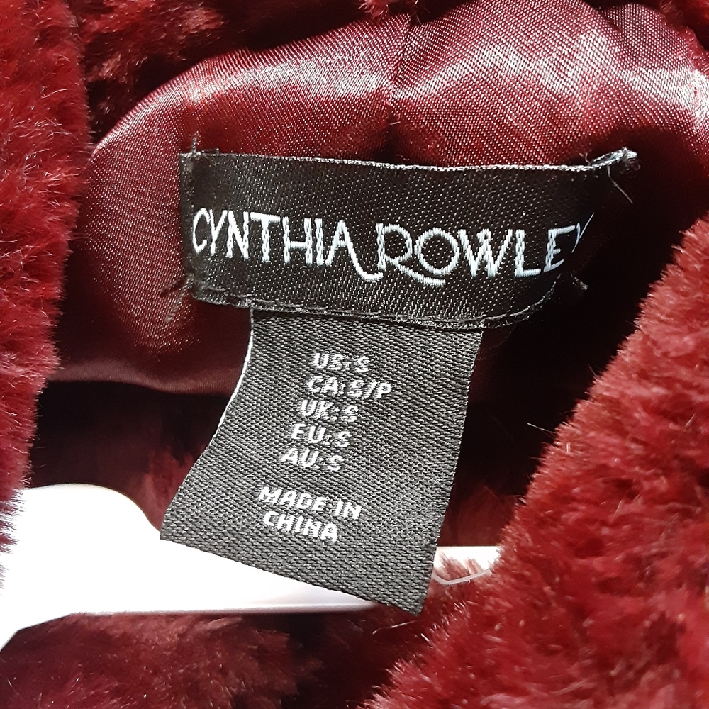 Cynthia Rowley Plush Bomber Jacket S - Picture 5 of 6